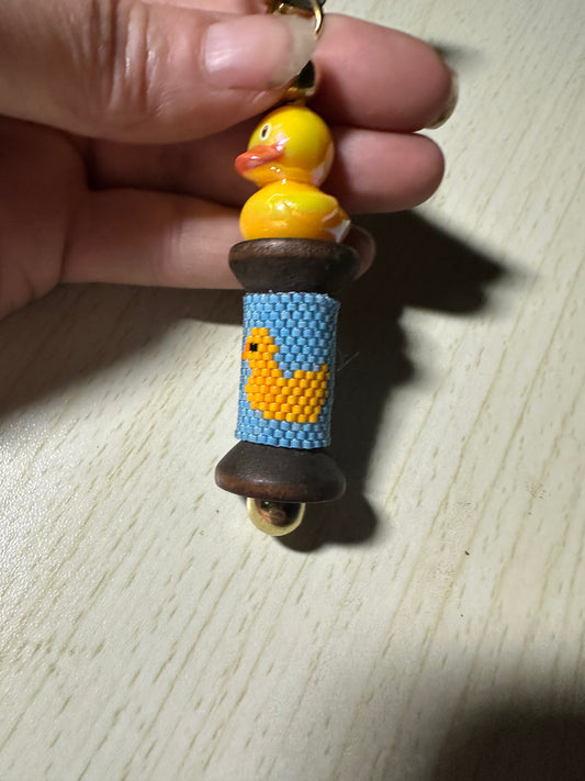 Hand Beaded Duck Keychain/Purse Charm